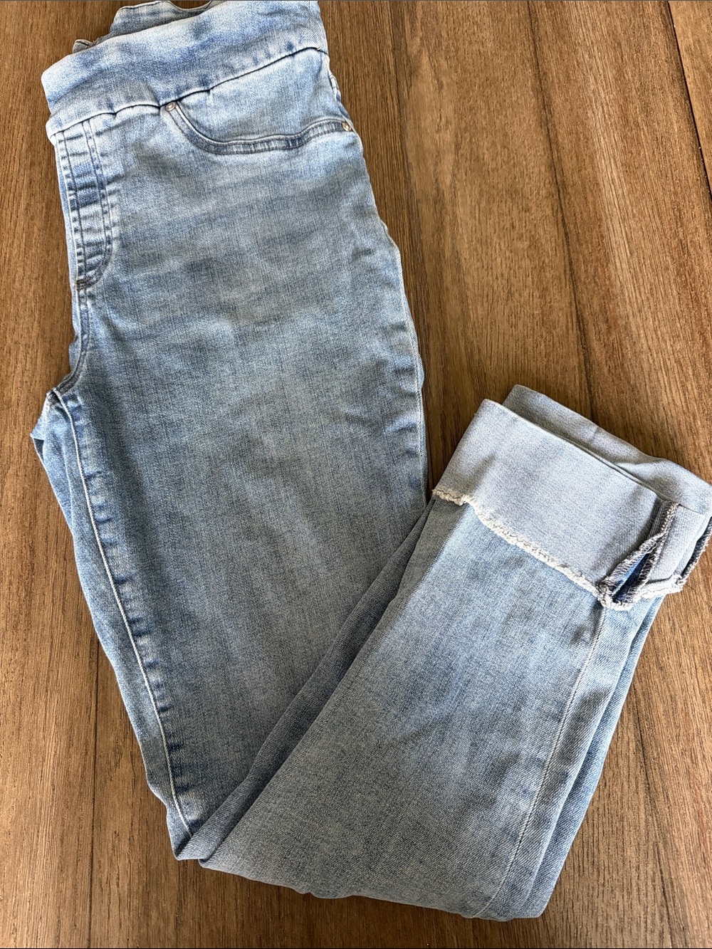 Chico's Light Blue Cropped Distressed Jeans - Picture 2 of 8